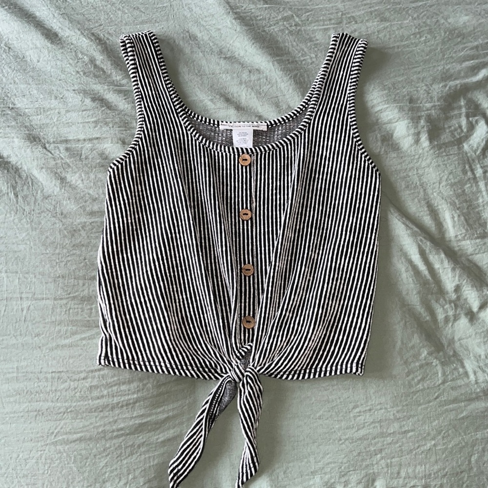 Black & White Striped Tank Top